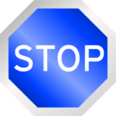 download Stop Sign clipart image with 225 hue color