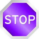 download Stop Sign clipart image with 270 hue color