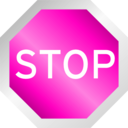 download Stop Sign clipart image with 315 hue color