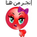 download Angry Girl Smiley Emoticon clipart image with 315 hue color