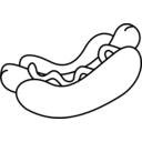 download Hotdog clipart image with 225 hue color