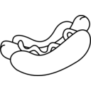 download Hotdog clipart image with 0 hue color