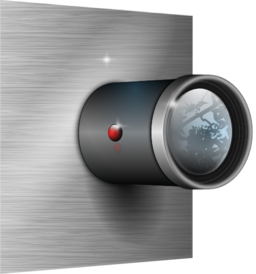 Camera Lens On Wall