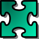 download Green Jigsaw Piece 03 clipart image with 45 hue color