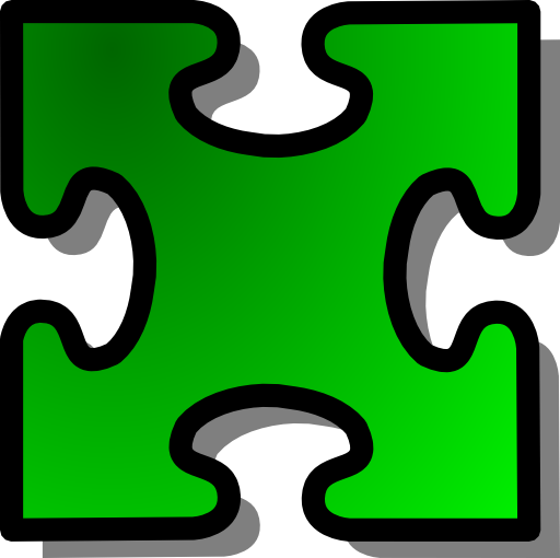 Green Jigsaw Piece 03