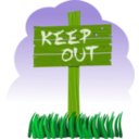 download Keep Out clipart image with 45 hue color