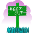 download Keep Out clipart image with 90 hue color