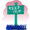 download Keep Out clipart image with 135 hue color