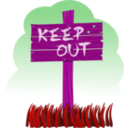download Keep Out clipart image with 270 hue color