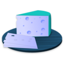 download Cheese clipart image with 180 hue color
