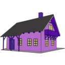 download House 1 clipart image with 225 hue color