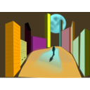 download Night Walk clipart image with 135 hue color