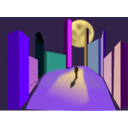 download Night Walk clipart image with 0 hue color