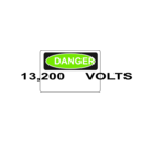 download Danger 13 200 Volts Alt 2 clipart image with 90 hue color