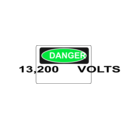 download Danger 13 200 Volts Alt 2 clipart image with 135 hue color
