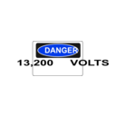 download Danger 13 200 Volts Alt 2 clipart image with 225 hue color