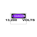 download Danger 13 200 Volts Alt 2 clipart image with 270 hue color