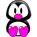 download Baby Tux clipart image with 270 hue color