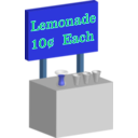 download Lemonade Stand clipart image with 180 hue color