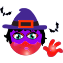 download Witch Smiley Emoticon clipart image with 315 hue color