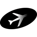 download Plane Icon clipart image with 180 hue color