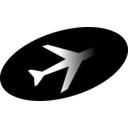 download Plane Icon clipart image with 225 hue color