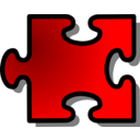 Red Jigsaw Piece 16