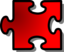 Red Jigsaw Piece 16