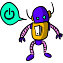 download Robot clipart image with 45 hue color