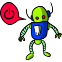 download Robot clipart image with 225 hue color