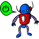 download Robot clipart image with 0 hue color