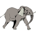 download Architetto Elefante In Corsa clipart image with 90 hue color