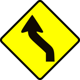 Cautio Curve In Road 1