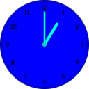 download Clock clipart image with 180 hue color