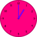 download Clock clipart image with 270 hue color