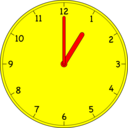 download Clock clipart image with 0 hue color