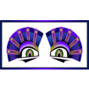 download Colorful Sphinx Eyes clipart image with 225 hue color