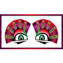 download Colorful Sphinx Eyes clipart image with 315 hue color