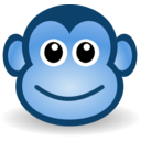 download Funny Monkey Face clipart image with 180 hue color