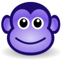 download Funny Monkey Face clipart image with 225 hue color