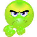 download Angry Smiley Emoticon clipart image with 45 hue color
