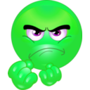 download Angry Smiley Emoticon clipart image with 90 hue color