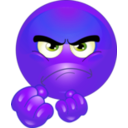 download Angry Smiley Emoticon clipart image with 225 hue color