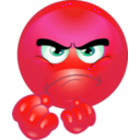 download Angry Smiley Emoticon clipart image with 315 hue color