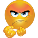 download Angry Smiley Emoticon clipart image with 0 hue color