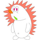 download Cartoon Hedgehog clipart image with 90 hue color