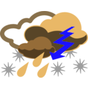 download Inclement Weather clipart image with 180 hue color