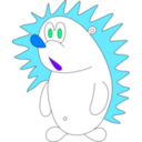 download Cartoon Hedgehog clipart image with 270 hue color