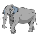 download Architetto Elefante 02 clipart image with 180 hue color