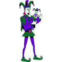 download Singing Jester clipart image with 270 hue color